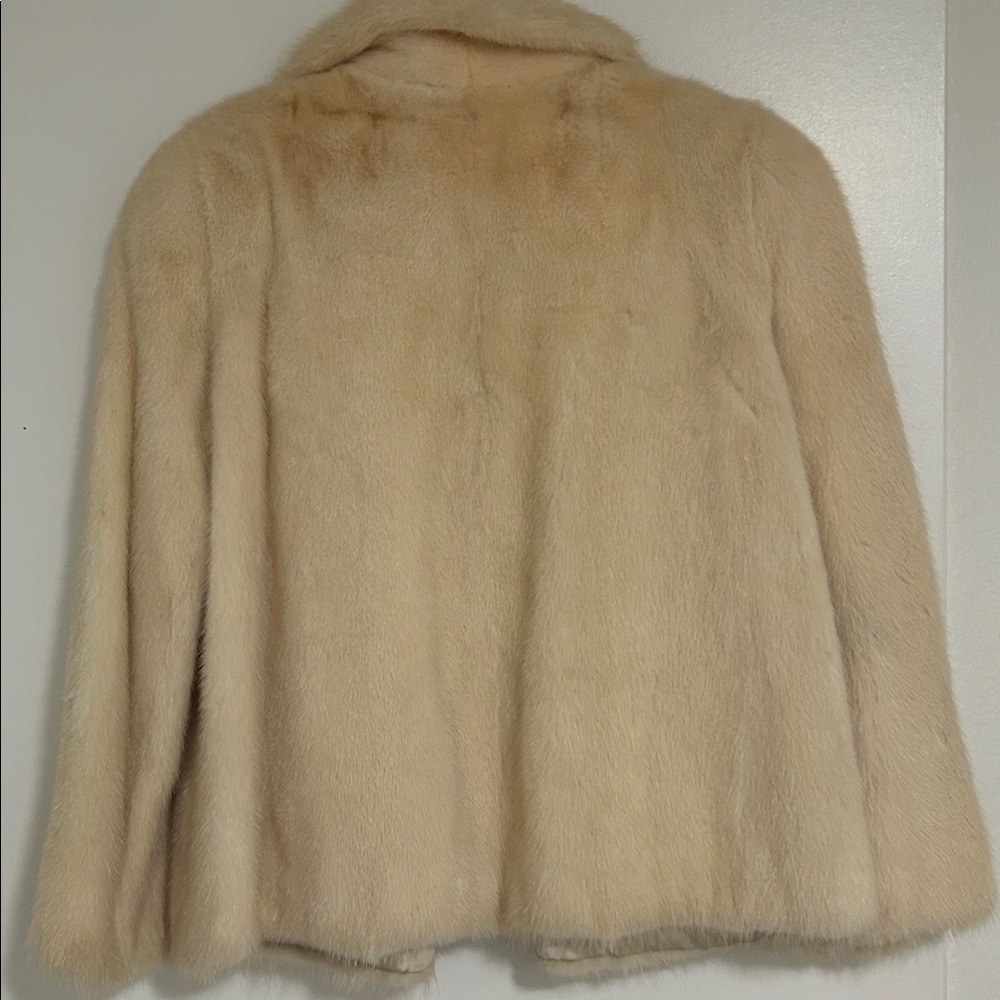 Elegant Cream Faux Coat - Picture 2 of 3